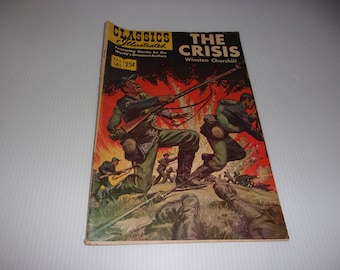 Vintage 1968 The Crisis by Winston Churchill Comic Book, Number 145, Classics Illustrated, Gilberton Company, Art, Collectible