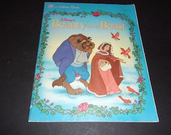 Walt Disney's Beauty and the Beast Vintage 1991 - Children's Softcover Book, Collectible, Illustrated Golden Book