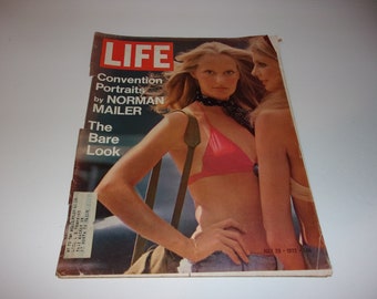 Vintage Life Magazine July 28, 1972 - The Bare Look - Has Loose Cover - Scrapbooking, Paper Ephemera Collectible