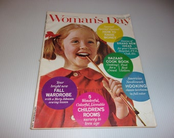 Vintage Womans Day Magazine September 1961 - Retro Hair Styles Paper Ephemera Art Scrapbooking Vintage Ads Retro