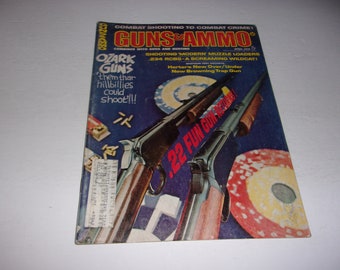 Vintage April 1970 Guns and Ammo magazine - Ozark Guns, Art, Scrapbooking, Hunting, Firearms, Vintage Ads