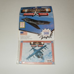 Vintage 1991 Topps Desert Storm Trading Cards: New Unopened Pack, Military Aircraft
