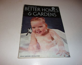 Vintage Better Homes and Gardens Magazine November 1937 - Retro 1930s Mag, Paper Ephemera, Vintage Ads