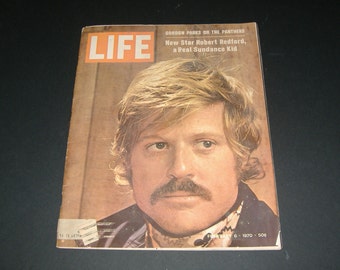 Life magazine February 6, 1970 - Cover Torn and LOOSE, Robert Redford, Vintage Ads, Junk Journal, Scrapbooking