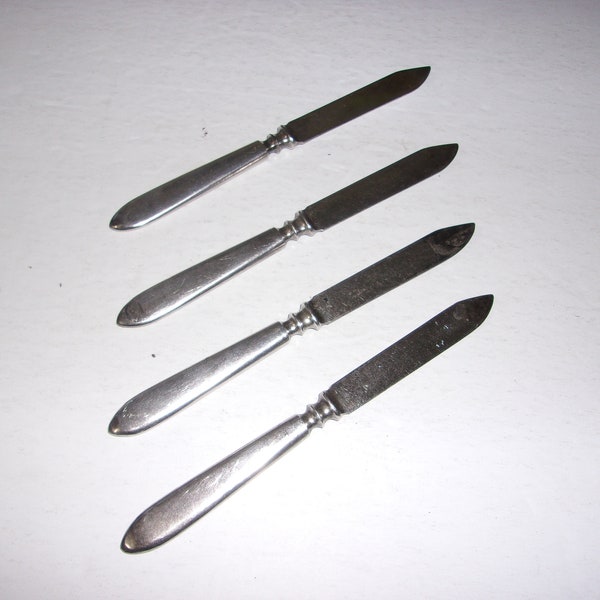 Group of Vintage 1847 Rogers Brothers Silver Plate Small Knives - Kitchen Collectible Cooking Utensil