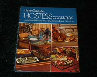 Vintage 1971 Betty Crockers Hostess Cookbook Recipes and Party Plans for every Occasion-Cooking-Recipes-Collectible