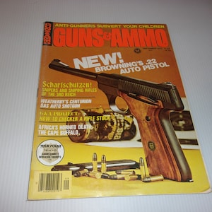 Vintage Guns & Ammo Magazine September 1976 - Factory ERROR Magazine, Brownings .22 Pistol, Gun Ads, Collectible, Scrapbooking