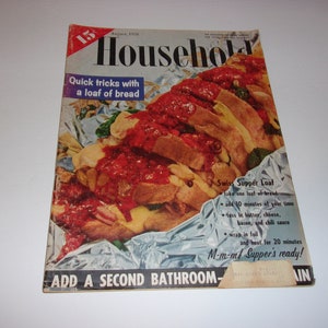 Vintage Household Magazine August 1958 - Fashion, Retro Vintage Ads, Scrapbooking, Paper Ephemera
