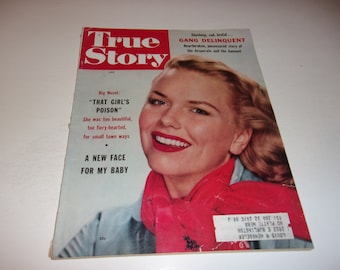 Vintage True Story Magazine January 1956 - Campy Spicy Stories - Hair Styles Paper Retro 1950s