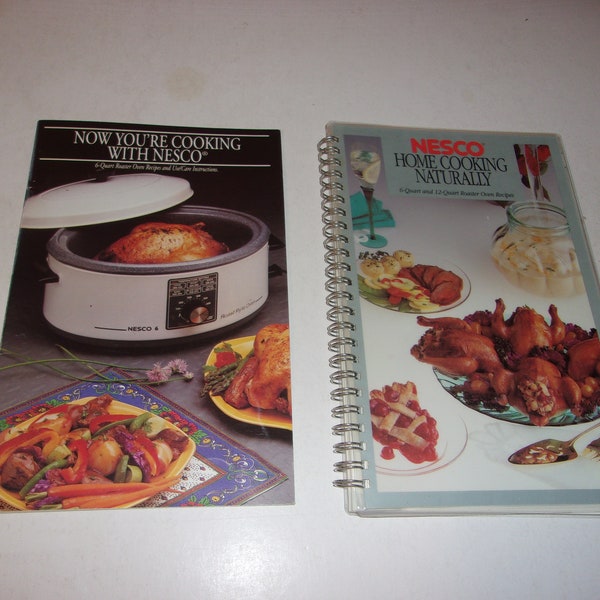 Nesco Cookbook, Instructions Book - 1991-92 Roaster Oven, Recipes, Retro 1990's Kitchen Collectible