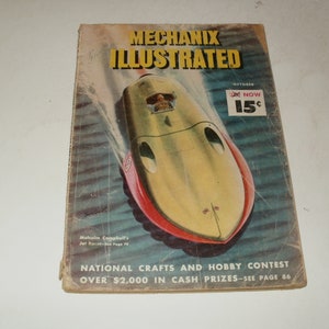 Vintage Mechanix Illustrated October 1947 - Collectible, Inventions, Retro, Vintage Ads, 1948 Harley Davidson Ad