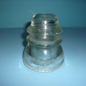 Vintage Glass Insulator, Hemingray 42, Clear Glass, 47C Electrical Insulator, Collectible, Display
