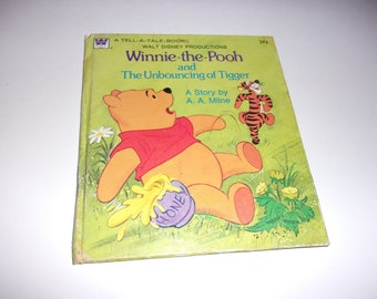 Vintage 1974 Winnie the Pooh and the Unbouncing of Tigger - Walt Disney's Children's Hardcover Book, Collectible ,Illustrated