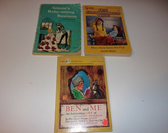 Group of Vintage Young Readers Books, Babysitters Club, Ben & Me, Illustrated, Dell, Scholastic, Apple Books