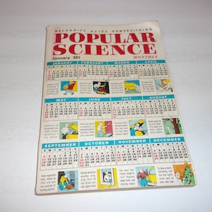 Paper Calendar 1955 - Etsy