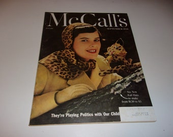 Vintage McCall's Magazine September 1950 - Vintage Ads Fashions Paper Ephemera Collectible