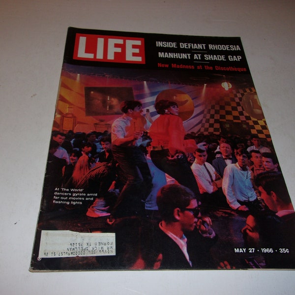 Vintage Life Magazine May 27, 1966 - New Madness at the Disco Cover, Vintage Ads, Junk Journal, Scrapbooking, Retro 60s Collectible