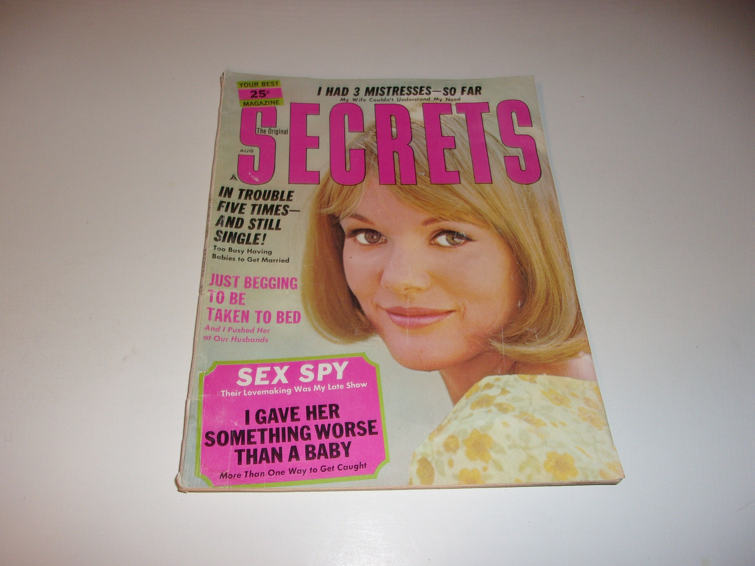 Vintage Secrets Magazine August 1968 Campy Spicy Stories image