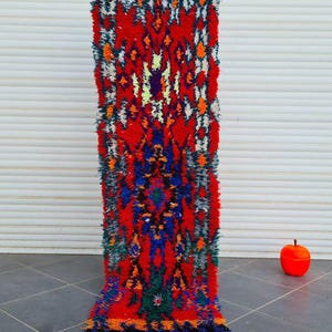Handmade Moroccan Rug, Boucherouite Rug, Handmade Vintage Rug, Moroccan Rugs, Bohemian Rug, Runner Rug, Berber Boucherouite Rug