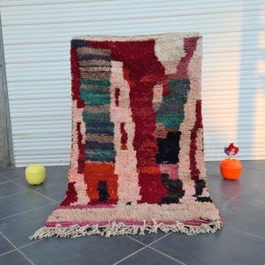 Custom Moroccan Colorful Rug, Colorful Beni ourain Rug, Tapis Berber, Rug for Living Room, Colorful Moroccan Rug, Handmade Azilal Rug