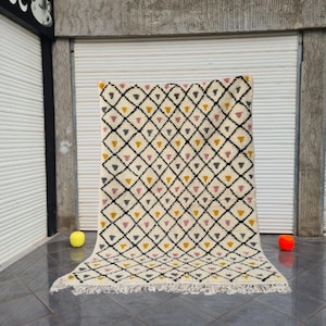 moroccan rug, morocco rug, handmade wool rug, wool rug, beni ourain rug, moroccan area rug, Yellow rug, Yellow berber rug, Yellow wool rug,