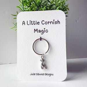 Cornish Piskie Keyring Gift – A Little Cornish Magic Charm, Cornwall Souvenir Keychain