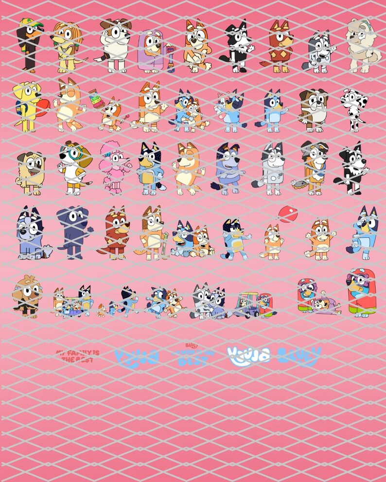 PNG Dog Color Blue Y100 Cliparts + Font Etsy Canada