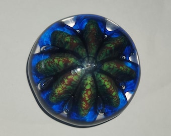 Robert Held Blue Iridescent Art Glass Vase Signed - Etsy
