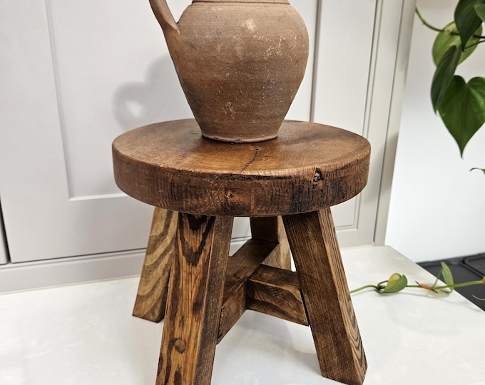 The Woodstock Mini Stool - Handmade Rustic Mini Stool