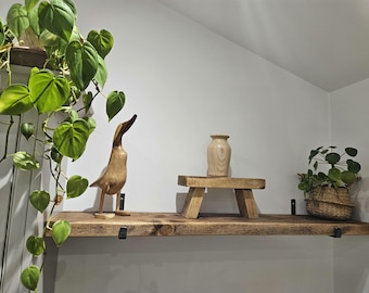 Handmade Reclaimed Wood Shelf: Rustic Wall Decor