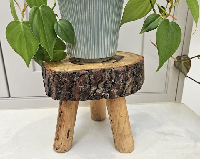 A beautifully handcrafted mini stool/display stand