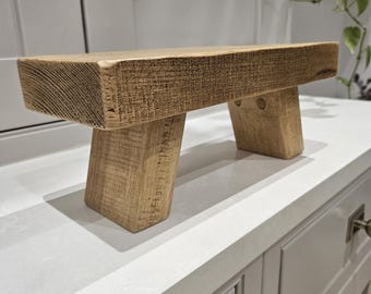 Handcrafted Small Wooden Riser: Recycled Rustic Pine