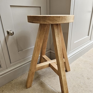 The Woodstock Stool - Handmade Rustic Stool crafted from reclaimed Wood