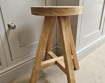 The Woodstock Stool - Handmade Rustic Stool crafted from reclaimed Wood
