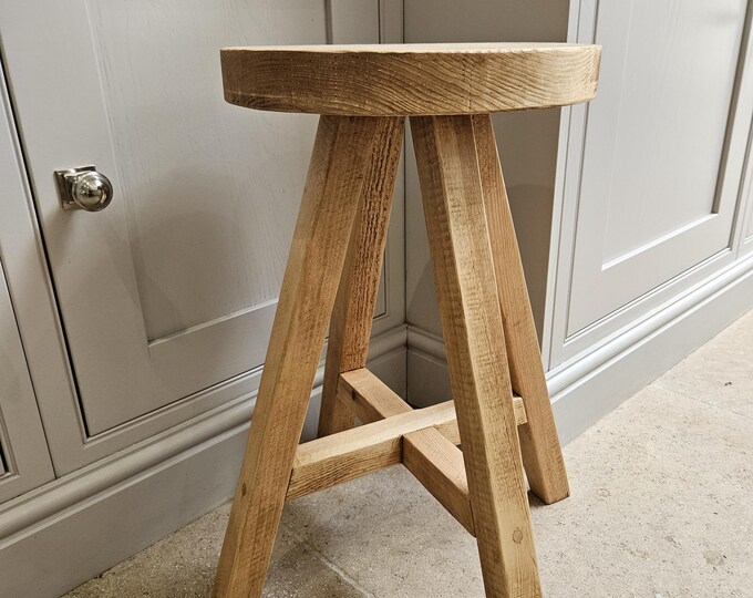 The Woodstock Stool - Handmade Rustic Stool crafted from reclaimed Wood