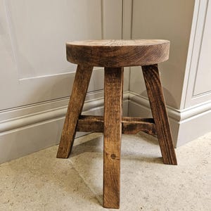 The Woodstock medium stool - BRAND NEW stool range - Handmade medium size rustic stool