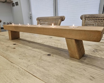 A handmade tea light candle centre piece with 6 tea lights included