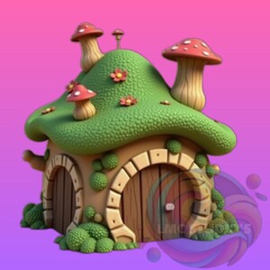 Whimsical Fairy Cottage - Mushroom Stacks | Enchanting Decor for Your Garden