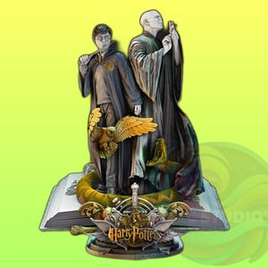 3D Printable Wizard Duel Diorama STL - Inspired Magical Showdown Model for Fans & Collectors | Magical Duel Model for Fans