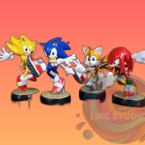 3D Druckbares Team Sonic Figuren Set, Sonic, Tails & Knuckles Figuren in STL | Charaktere zum Sammeln für Sonic Fans