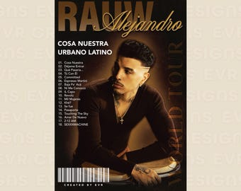 Rauw Alejandro - Cosa Nuestra Inspired, Magazine Cover Poster, Music Gift, Music Wall Decor, Fan Art Decor