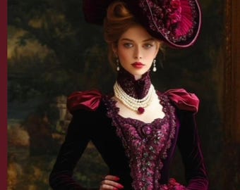 Conjunto de cartões comemorativos em estilo vitoriano: cartões de visita vintage (download digital)