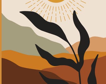 Boho Greeting Card Set: Minimalist Earthy Designs, Blank Note Cards