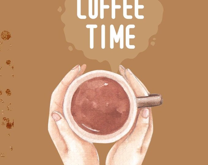 Coffee Date Invitation Card, When Can We Get Together for a Cup?, Printable Coffee Time Card, Cute Friendship Note, Instant Download
