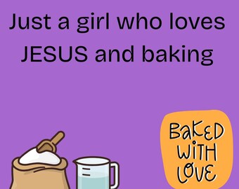Christian Baker Poster: Faith-Based Kitchen Wall Art (8.5 x 11")