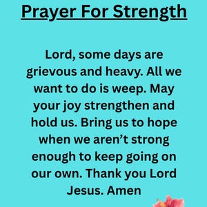 Prayers for Strength & Healing Printable: Christian Inspirational Wall Art (8.5x11 Digital Download