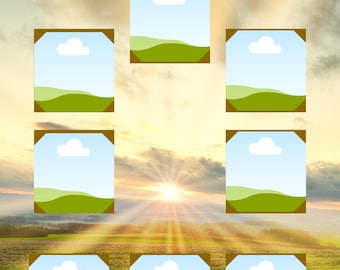Sunrise Photo Collage: Custom 8-Picture Wall Art, Personalized Memory Gift (Digital Print