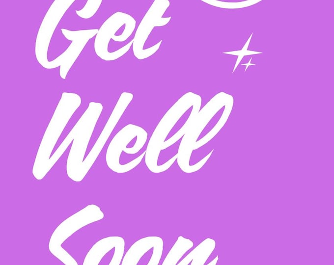 Get well card with heartfelt message, printable get well card, instant download, get well after surgery, get well after chemotherapy, sick