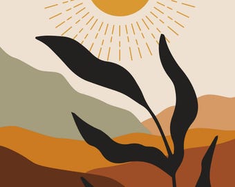 Boho Greeting Card Set: Modern Earth Tones (Digital Download)