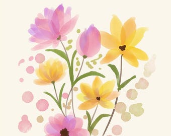 Mother to Be Card, Mother's Day, Heartfelt Message, Floral Watercolor (Instant Download)